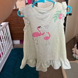 Garanimals Light Green Flamingo Dress